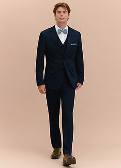 front William Navy Blue Comfort Blend 3-piece suit