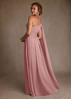Azazie Lancaster Moeder van de bruid jurken A-Lijn Jurk van Chiffon One-shoulder Stoffige Roos image2