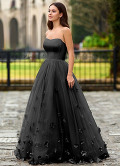 Calliope Black Robe de bal à fleurs image4
