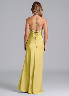 Azazie Seema Bridesmaid Dresses Canary Mermaid Corset Stretch Satin Dress image7