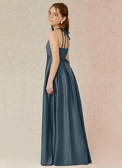 Azazie Arianthe Junior Twilight A-Line with Pockets Stretch Satin Dress image3
