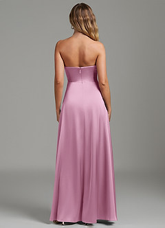 Azazie Niveah Bridesmaid Dresses Candy Pink A-Line Strapless Stretch Satin Convertible Dress image8