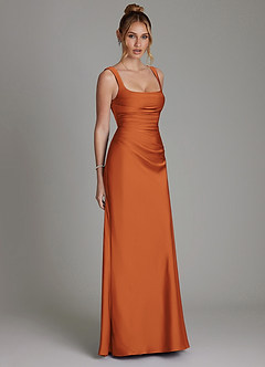 Azazie Agustina Brautjungfernkleider Meerjungfrau-Linie Korsett Stretch-Satin Kleid Kanel image4