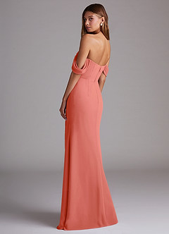 Azazie Saige Suknie dla druhen Linia A Zza ramienia Szyfon Do ziemi Sukienka image8