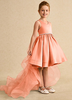 Azazie Julietta vestidos de niña de las flores Vestido de Atardecer de Tul de Princesa con Convertible image3