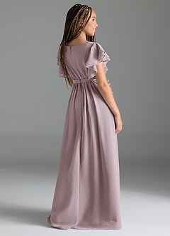 Azazie Daphne Junior Dusk A-Line Pleated Chiffon Dress image5