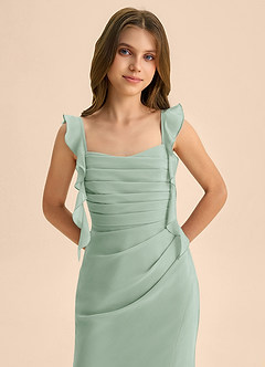 Azazie Jessamine Junior Klä av Sjöjungfru i Chiffong Älskling Halsringning image7