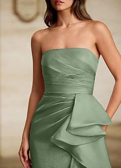 Ottilie Pink Satin Faced Chiffon Ruffled Maxi Dress image6