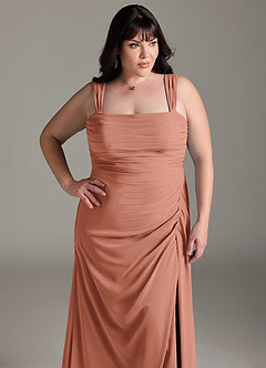 Azazie Jesaphine Bridesmaid Dresses MAI TAI Sheath Bow Chiffon Dress image13