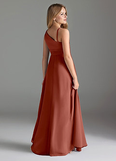Azazie Dallas Junior Auburn A-Line Pleated Chiffon Dress image5