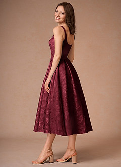 Briac Midi Klänning Vin image4