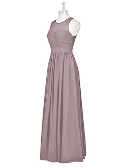 Azazie Nina Bridesmaid Dresses Dusk A-Line Pleated Chiffon Dress image8