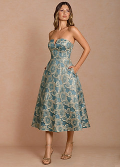 Eldora Lake Blue Midi Dress image3