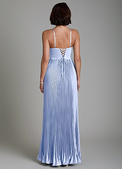 Azazie Micah Bridesmaid Dresses Ice A-Line Corset Stretch Satin Convertible Dress image4