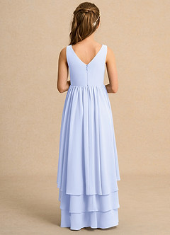 Azazie Kitten Junior Formal vestidos de niña de las flores Vestido de Lavanda de Gasa de Corte En A image2