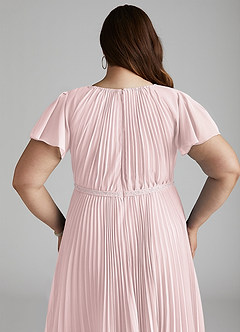 Azazie Kara Modest Bridesmaid Dresses A-Line Pleated Chiffon Floor-Length Dress image14