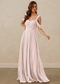 Christian Siriano Bridal for Azazie 1013 Bridesmaid Dresses Rose Petal A-Line Off the Shoulder Chiffon Dress image7