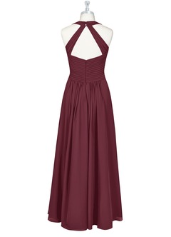 Azazie Claudia Bridesmaid Dresses Cabernet A-Line Sweetheart Neckline Chiffon Dress image8