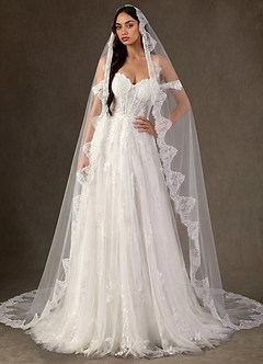 front Lace Mantilla Juliette Cathedral Veil