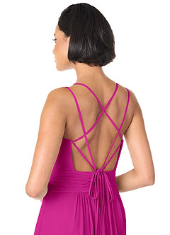 Azazie Farren Bridesmaid Dresses Fuchsia A-Line Pleated Chiffon Convertible Dress image7