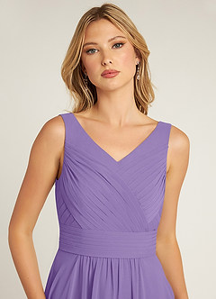 Azazie Pierrette Bridesmaid Dresses Tahiti A-Line Pleated Chiffon Dress image5