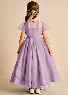 Azazie Duckie Flower Girl Dresses Wisteria Ball-Gown Pleated Tulle Dress image5