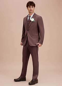 front Ethan Espresso Refined Weave Suit Jacket