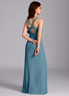 Azazie Mero Junior Bermuda Mermaid Pleated Chiffon Dress image7
