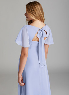 Azazie Kimber Junior Lavender A-Line Pleated Chiffon Dress image4