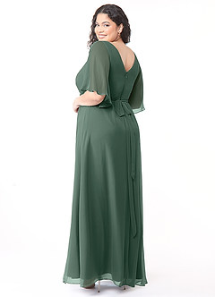 Azazie Cierra Bridesmaid Dresses Sea Moss A-Line V-Neck Chiffon Dress image12