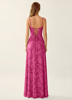 Rosemary Fuchsia Jacquard Corset Sparkly Prom Dress image2