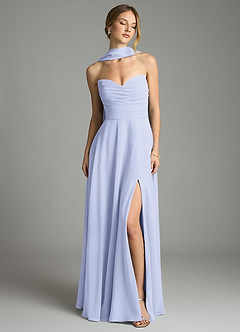 Azazie Ayla Abiti da Damigella Abito A-Line in Chiffon Scollo a Cuore Lavanda image7