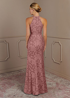 Azazie Tyra Mère de la mariée Robes Robe Sirène en Blumen-Burnout Rose Poussiéreuse image3