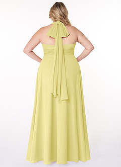 Azazie Fifi Bridesmaid Dresses Lemon Sorbet A-Line Strapless Chiffon Convertible Dress image13