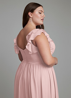 Azazie Anaya Bridesmaid Dresses Powder Pink A-Line Sweetheart Neckline Chiffon Dress image15