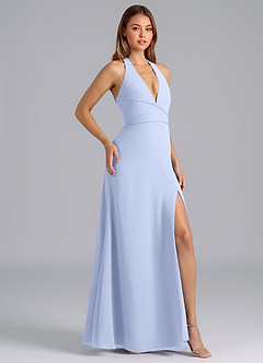 Azazie Odie Bridesmaid Dresses Ice A-Line Chiffon Dress image1