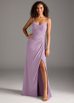 Azazie Deandra Bridesmaid Dresses Wisteria Mermaid Pleated Chiffon Dress image1