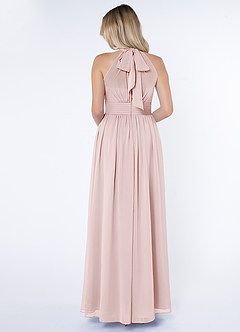 Azazie Iman Bridesmaid Dresses Blushing Pink A-Line A-Line Ruched Chiffon Dress image2