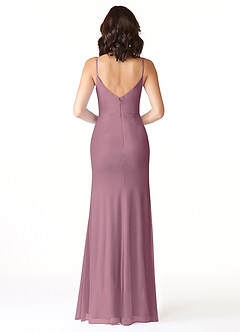 Azazie Deandra Bridesmaid Dresses Vintage Mauve Mermaid Pleated Mesh Dress image2
