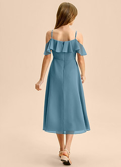 Azazie Kamilla Junior Klä av A-Line i Chiffong Av axeln image2