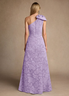 Azazie Easton Mother of the Bride Dresses Lilac Ball-Gown One Shoulder Floral Burnout Dress image2