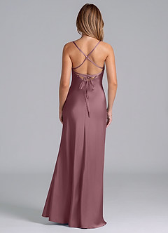 Azazie Seema Bridesmaid Dresses Amethyst Mermaid Corset Stretch Satin Dress image7