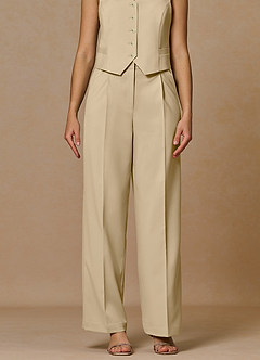 front Rowan Champagne Performance broek met verfijnde weefstructuur