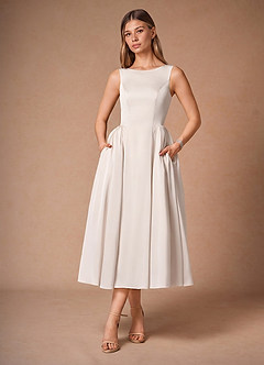 Casey Cream Midi Dress image6