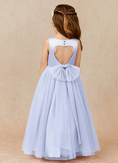 Azazie Muni Flower Girl Dresses Lavender A-Line Bow Tulle Dress image1