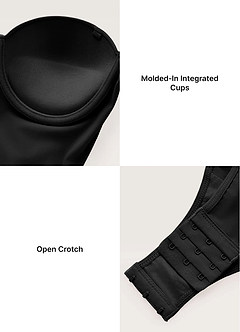 front Stropløs bodysuit med underbrystformning