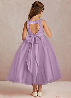 Azazie Calla Flower Girl Dresses Wisteria Ball-Gown Lace Tulle Dress image3