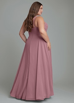 Azazie Shaude Bridesmaid Dresses Amethyst A-Line Pleated Chiffon Dress image7