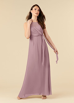 Azazie Marchioness Mère de la mariée Robes Robe Trapèze en Mousseline de soie Plébiscitée Rose Poussiéreuse image1