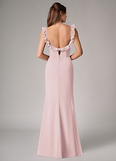 Azazie Callie Bridesmaid Dresses Blushing Pink Mermaid Side Slit Chiffon Convertible Dress image2